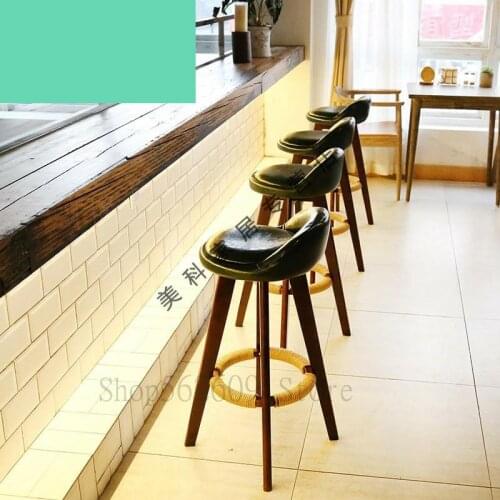 Home fabric log bar chair fashion Japanese bar stool high stool bar stool high chair
