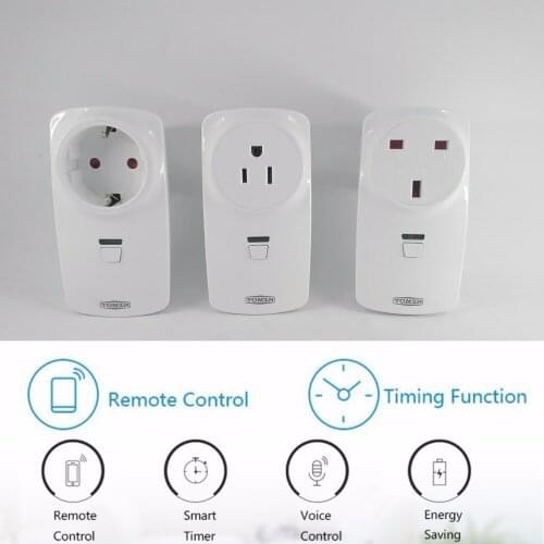 TOMZN Smart Home plug timer 16A wireless switch WIFI automation power socket by phone work with Alexa google Amazon