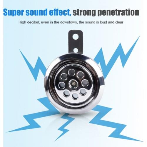 Universal Motorcycle Electric Horn kit 12V 1.5A 105db Waterproof Round Loud Horn Speakers for Scooter Moped Dirt Bike ATV