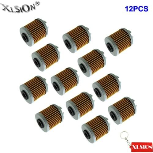 XLSION 12Pcs Oil Filters For Honda #15412-HB6-003 PitBike MiniGP Minicross Minimotard Kitaco,YX (2009/2010) Takegawa Daytona