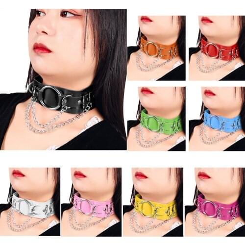 Goth Accessories Strap Sexy Harness Women Punk Collar Necklace Leather Lingerie Harajuku Body Suspender Bondage Neck Garter