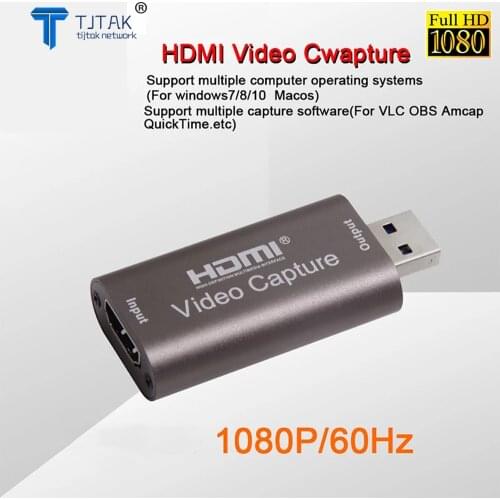 4K 1080P 60hz USB2.0 Audio Video Capture Card HDMI To USB 2.0 Acquisition Card Live Streaming Plate Camera Switch Game Recording