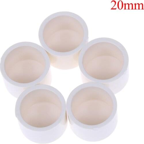 5 Pcs 20mm Water Pipe Fittings Pvc Slip End Caps Covers White US