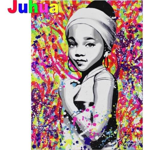 5D Diamond Painting African Cute Girl Full Square/Round Diamond Embroidery Portrait Rhinestones Mosaic Hobby Art