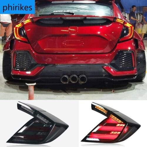 Car Styling for HONDA CIVIC X 10th Hatchback LED tail light CIVIC LED Rear Lamp DRL+Brake Trunk