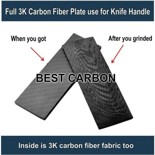 FREE SHIPPING 100% carbon fiber fabric on surface and inside ,8mm thickness carbon fiber plate used for knife handle