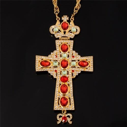 Freeshipping Orthodox Pectoral Cross design religious icon byzantine Crucifix necklace catholic confirmation gift Pendant