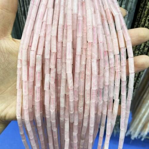 Natural Stone Loose Beads Cylindrical Scattered Crystal Agates Spacer Stone Beading Charms for Jewelry Making Necklace Bracelet