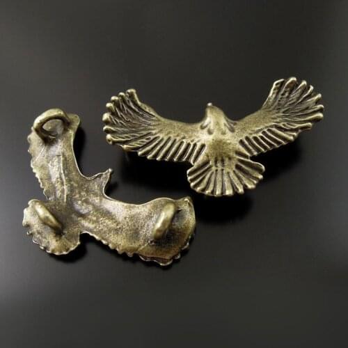 25piece Vintage Man Antique Bronze Alloy Flying Eagle Necklace Pendant Jewelry Connector Craft 35*20*7mm Jewelry Findings 36357