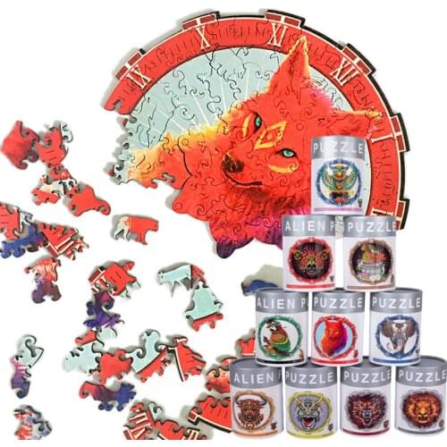 3D Animal Wooden Puzzle Toy For Kids Animal Shaped Irregular Unique Jigsaw Board Puzzles Game For Children Aldult Xmas Gifts New