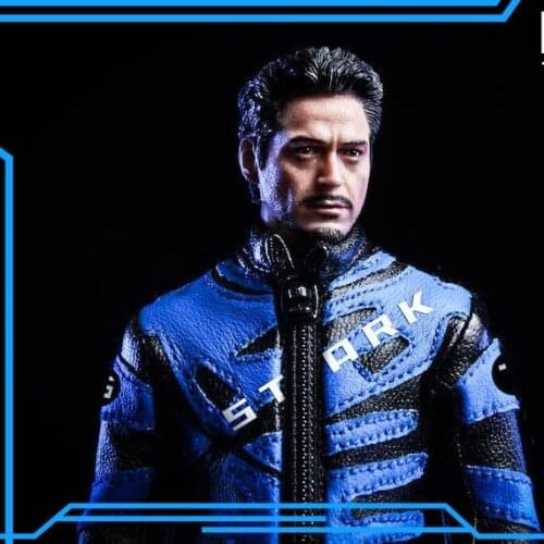[Per-sale] 1/12 MK5 Racing Suit Version Robert Downey Jr. Tony Action Figure Model 6'' Action Doll Male Soldier Full Set Toy