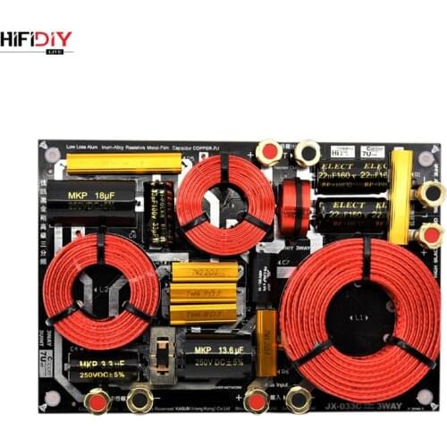 HIFIDIY HI-END JX-033C 3 Way 3 speaker Unit (tweeter + mid +bass ) HiFi Home Speakers audio Frequency Divider Crossover Filters