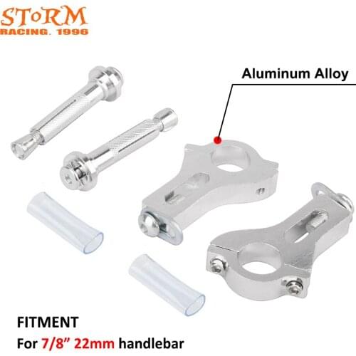 Motorcycle 7/8" 22mm Handlebar Hand Guards Clamps Bolts Screws Aluminum Components Mount Kit