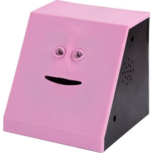 1PC Simulation Smiling Face Bank ATM Safe Box Money Bank Creative Automatic Coin-Roll Safe Box Novelty Banking Trick Toy