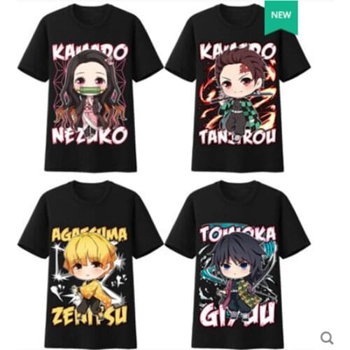 Demon Slayer Costumes Kamado Nezuko Tomioka Giyuu Cosplay Costume Short Sleeves T-Shirt Casual Suit H