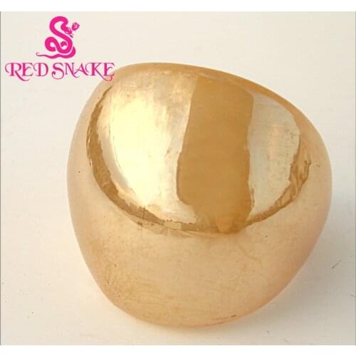RED SNAKE Fashion Ring Pure Handmade Gold-color Pearl luster Murano Glass Rings
