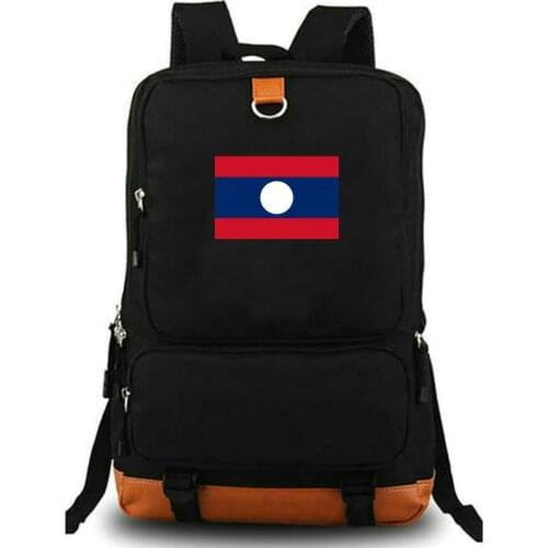 Laos Backpack The Lao People Democratic Republic Flag Schoolbag Country Banner Rucksack Satchel School Bag Laptop Day Pack