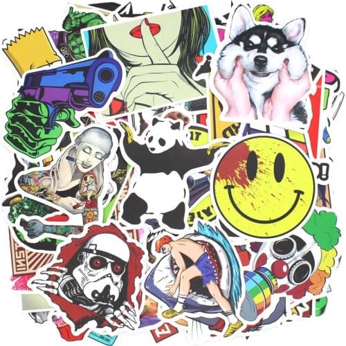 Hot 100pcs Car Sticker Bomb Laptop Travel Case Motorcycle Bike funny Car Stickers and Decals JDM Skateboard Sticker