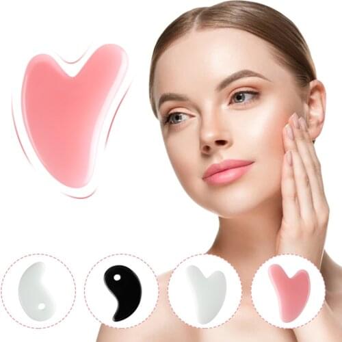 Natural Thick Resin Gouache Scraper for Face Massager Gua Sha Face Lift Eye Skin Care Spa Neck Guasha Massage Tool Health Care