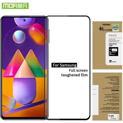 Mofi For Samsung Galaxy M10 M11 M20 M30 M31S M40 M40S M60S M80S Tempered Glass Full Cover Case Screen Protector Protective Glass
