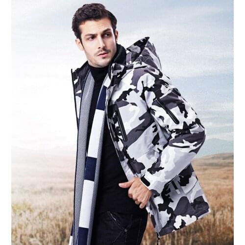 Men Autumn Winter Detachable Inner Cotton 3 In1 Jacket Outdoor Fishing Camping Waterproof Breathable Windbreaker Warm Coat