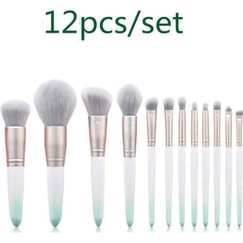 12PC Europe Makeup Brushes Cream for foundation Powder brush Set Large Soft Face Blush Brush Professional Cosmetic Make Up Tools
