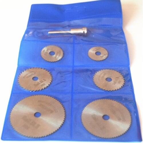 Mini Circular Saw Blade Set 7PC Cutting Disc Rotary Drill Tool Accessories for Wood Aluminum Cutting Power Tools