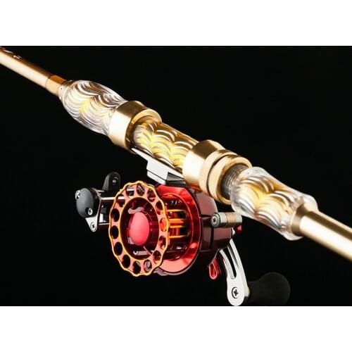 Carbon Raft fishing Rod Double Tip Set 1 Semi Titanium Alloy + 1 Glass Microsoft Tail Boat Fishing pole 1.2M/1.4M Crystal Handle