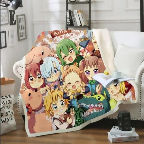 Anime The Seven Deadly Sins Funny 3D Print Thin Quilt Bed Blanket Bedspread Chair Bedding Home Plush-Throw Soft Quilt Quilt B44