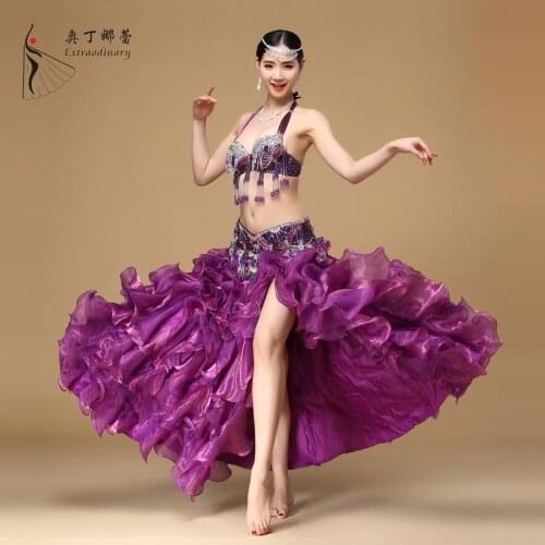 Odin narelle belly dance costumes 2017 bra set single slit skirt show Fukunaga Mi