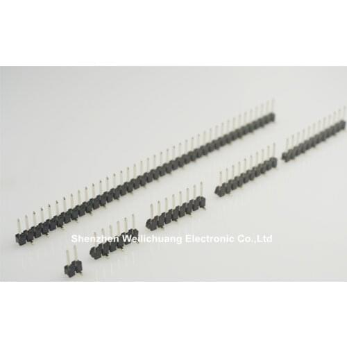2.54mm 0.100" Single row Pin Header Male SMT SMD Mount PCB Connector straight 2 3 4 5 6 7 8 9 10 12 16 18 20 25 30 40 Pin