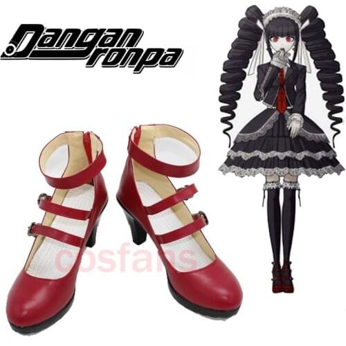 Dangan Ronpa Celestia Ludenberg Cosplay Shoes Boots For Adult Womens Halloween Party Cosplay Boots Custom Made Free Shipping