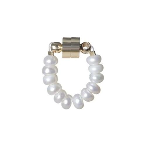 Natural Freshwater Pearls Magnetic Clip-on Earrings No Pierced Ears Stud Earring 1XCA