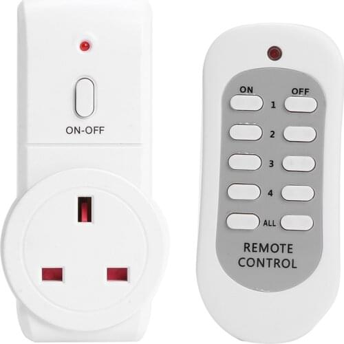 UK Plug with Sufficient Durability and Ruggedness House Power Outlet Light ON/OFF Switch Socket Wireless Remote Control