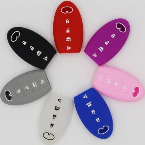 Silicone key FOB cover case bag shell protective for infiniti G25 G37 sedan JX35 Q50 Q60 Q60s Q70L QX50 QX60 QX70 FX EX key