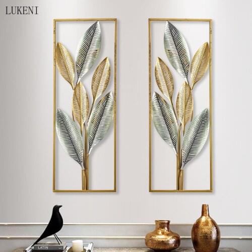 Light Luxury Simple Home Decoration Wall Decoration Porch Background Wall Decoration Leaf Restaurant Decoration Pendant