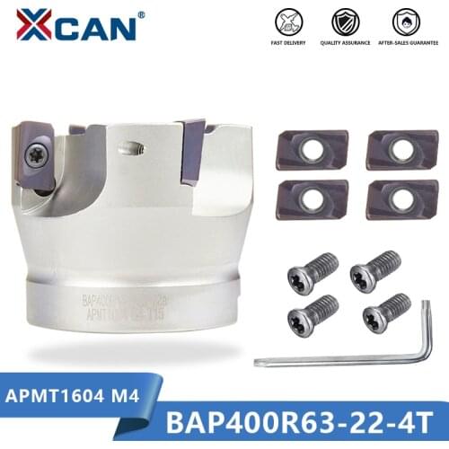 XCAN Face Milling Cutter BAP400R63-22-4T Four Insert Clamp Machining Cutting End Mill Shank Shoulder Right Angle Milling Cutter