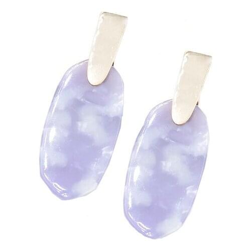 Fashion New 2019 Medium Size Faceted Stone Drop Earrings for Women