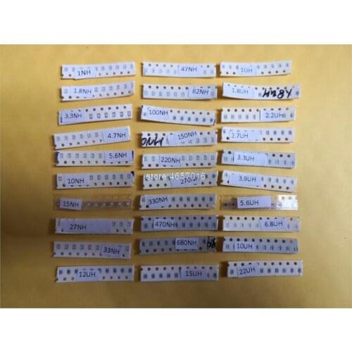 0805 SMD Inductor, 30valuesX20pcs=600pcs/LOT,1NH-22UH ,Electronic Components Package,Inductor Assorted Ki