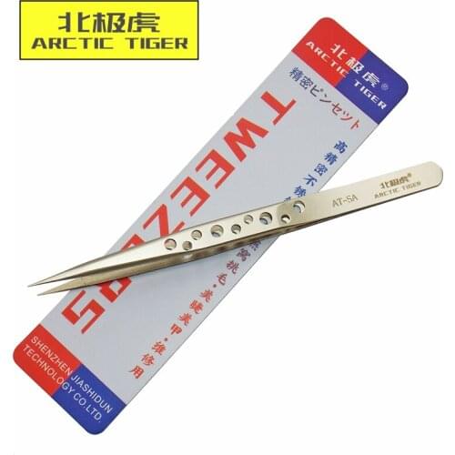 1pcs New Stainless Steel Industrial Anti-static Tweezers watchmaker Repair Tools Excellent Quality