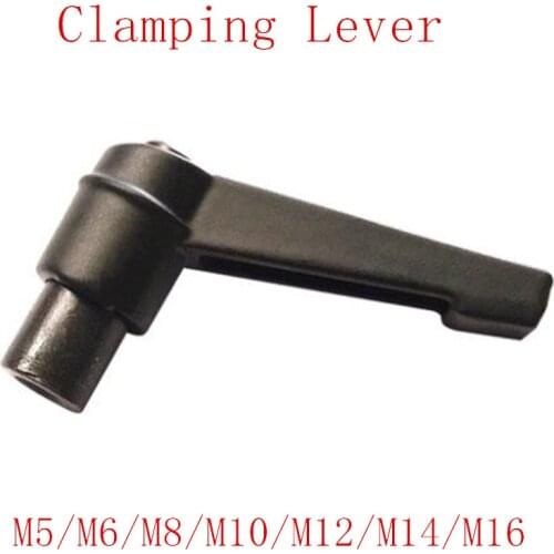 2pcs or 5pcs M5 M6 M8 M10 M12 M16 Clamping Lever Machinery Adjustable Handle Locking External Male Thread Knob Hex nut