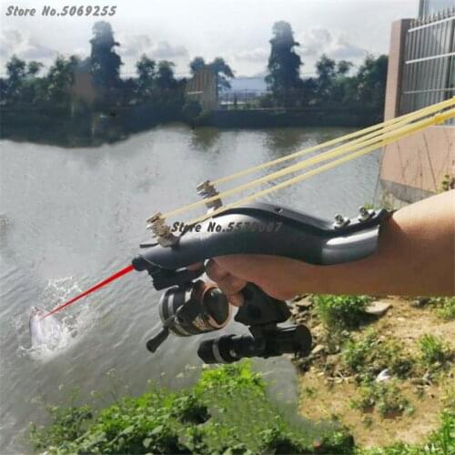 2020high Quality Laser Slingshot Black Hunting Bow Catapult Fishing Bow Outdoor Powerful Slingshot For Shooting Crossbow Bow