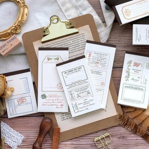 50 Sheets Vintage Frame Collection Memo Pad Message Sticky Notes Decorative Notepad Note paper Memo Stationery Office Supplies