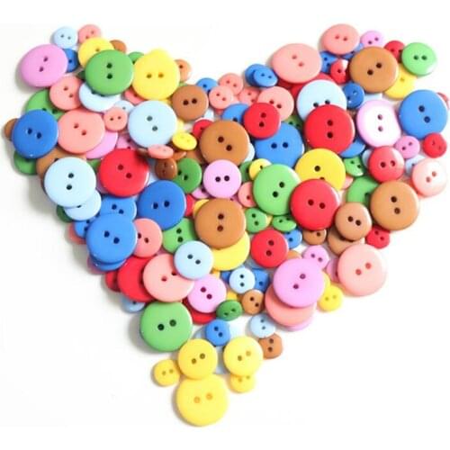 50Pcs Resin Sewing Buttons 12mm Two Holes Buttons for Clothing Craft Garment Accessories Decoration DIY Black White Round Button