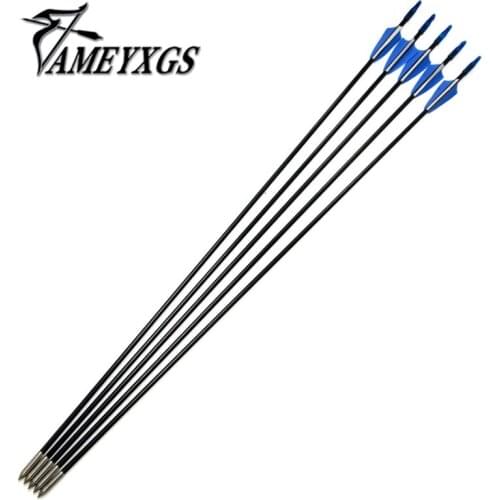 80cm 6/12/24pcs Archery Fiberglass Arrows Hunting Bow Arrow OD6mm Recnrve Bow Accessory Shooting