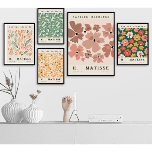 Abstract Plant Tropical Flower Vintage Matisse Wall Art Canvas Painting Posters And Prints Wall Pictures For Living Room Decor