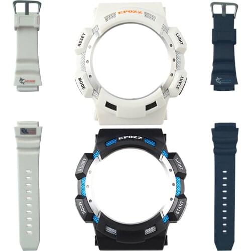 Accessories for EPOZZ 3001 PLG-1002AD, Watch band strap Watch case, Rubber Strap with Buckle, Case with buttom and Windows