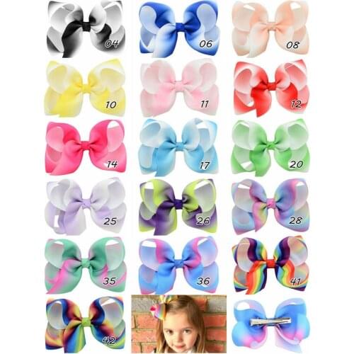 MengNa 36pc/16colors 4" BOWs,Ribbon Hair Bow with Clips Grosgrain Ribbon HairBow Kids Girls Hair Accessories