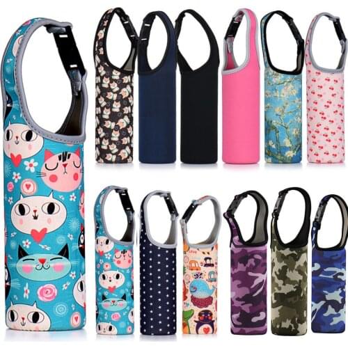 300-600ML Neoprene Water Bottle Sleeve Portable Bottle Cooler Cover Holder Strap for Outdoor