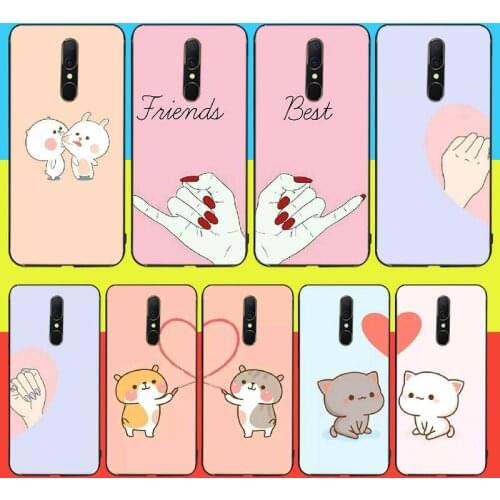 PENGHUWAN Lovers Best Friends Couple Cover Luxury Unique Design Phone Cover For Oppo A5 A9 2020 A11x A71 A73S A1K A83 case